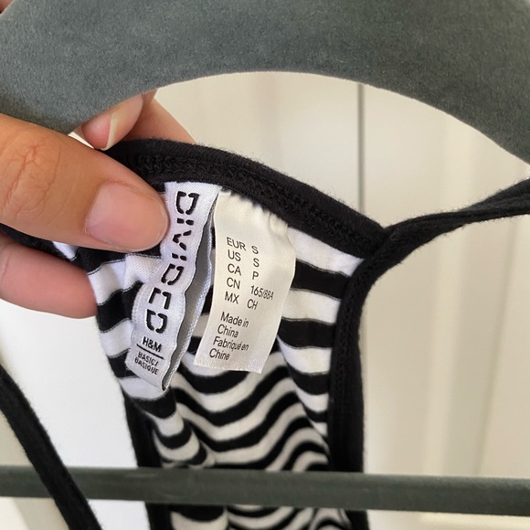 Striped Halter Crop Top H&M Small - Picture 3 of 3